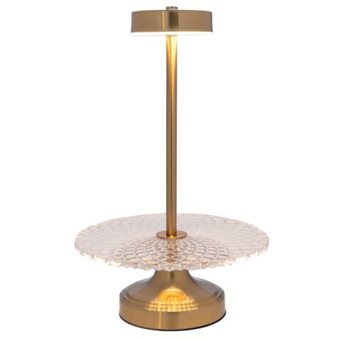 PIATTO VETRO LAMPADA USB D.25X40CM.